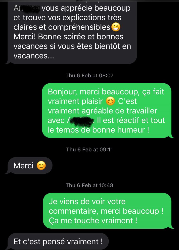 Message de parent : des explications très claires et compréhensibles